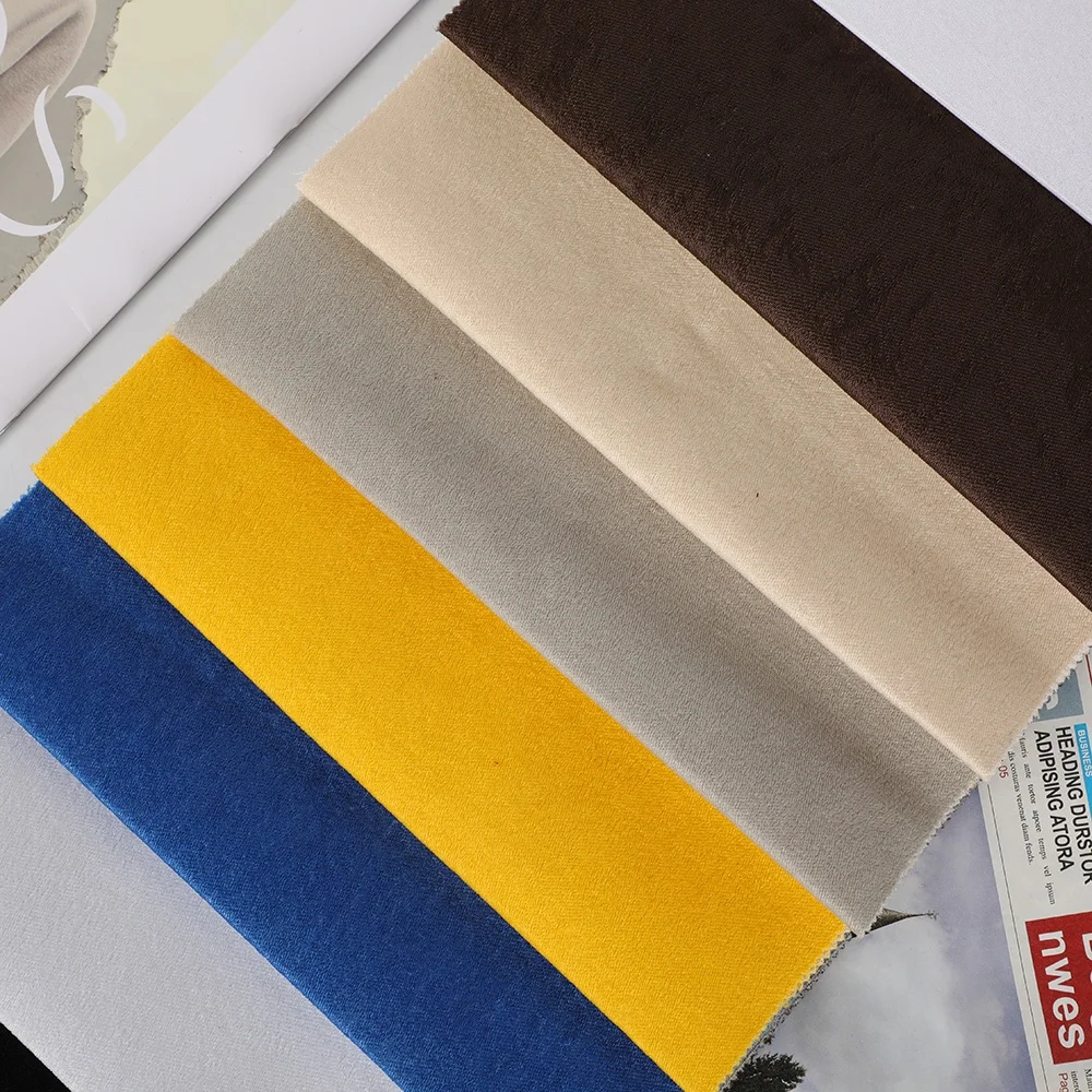 High Quality Italian Velvet Fabric for Luxury Sofas for Upholstery Plain Style