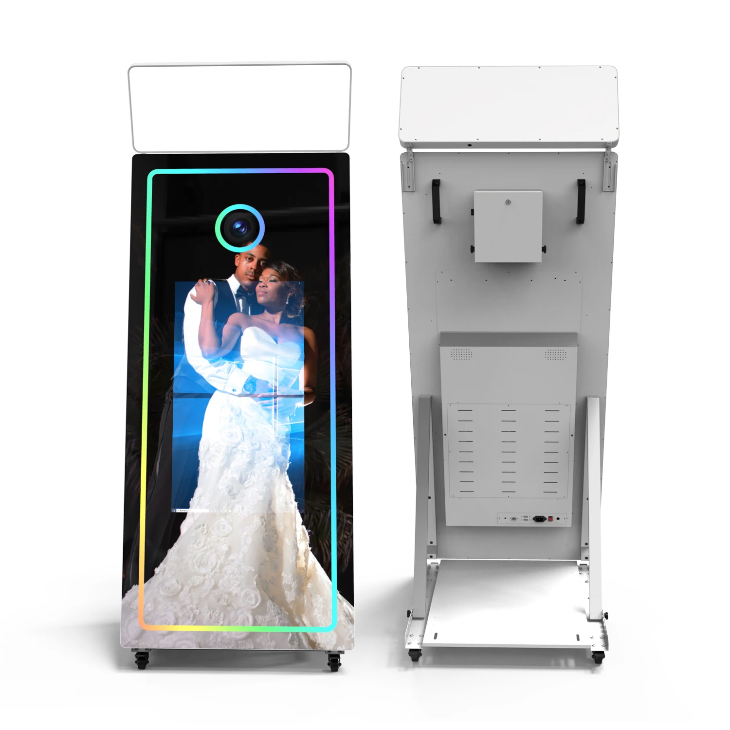 Lightweight Selfie Magic Mirror Photo Booth Moving Flight Case for Party Supplies