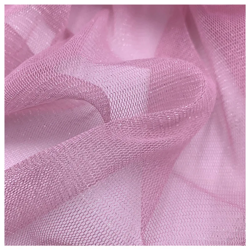 Wholesale Glitter Mesh Fabric Soft Bridal Tulle Pure White Sparkle Glitter Tulle Fabric
