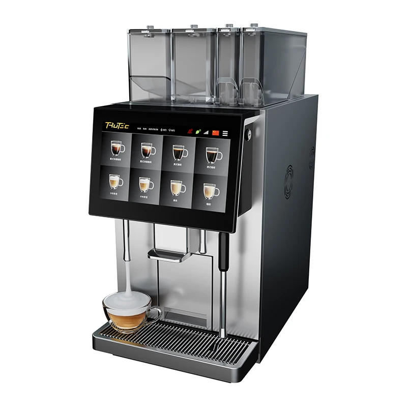 Office Hotel One Touch Milk Foam Rod Commercial Coffee Machine with Milk Cooler for USA CA Market