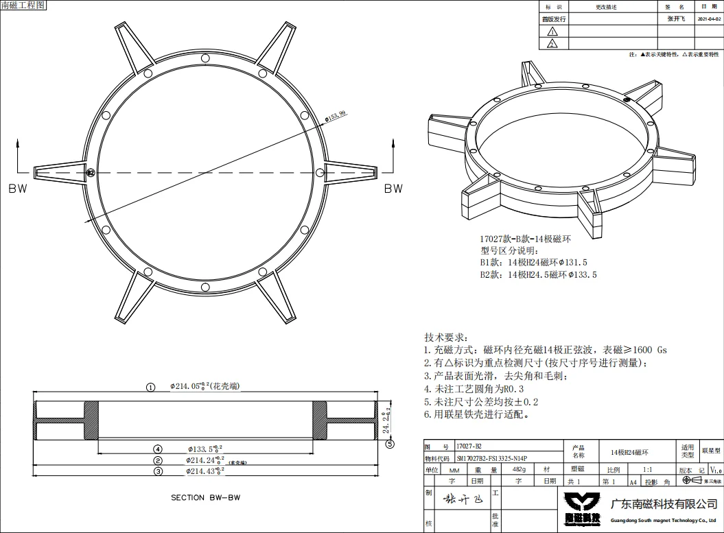 OEM  plastic magnetic 14 pole DC fan Magnet Manufacturer  Factory Direct supply Injection Molding Ferrite Magnet