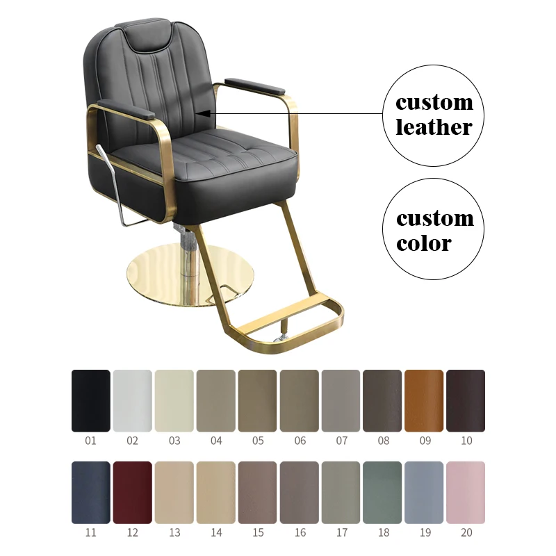 Ready to ship Hair Salon Stylist Chair With Round Base High Quality Beauty Shop Barber Chair