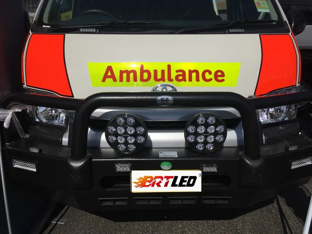 24V drl dual position spotlight light round led driving light R112  truck car utv atv  9 inch led driving light