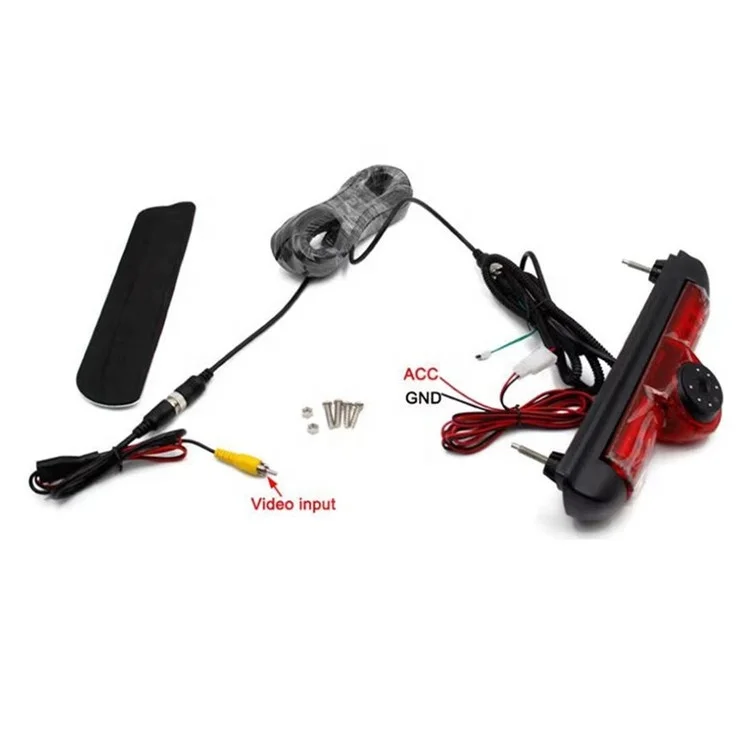 Wide angle waterproof car rear view reverse camera 3rd brake light camera for fiat ducato peugeot boxer citroen jumper