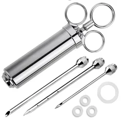 2oz 3 needle Meat Injector, Marinade Injector, Seasoning Injector