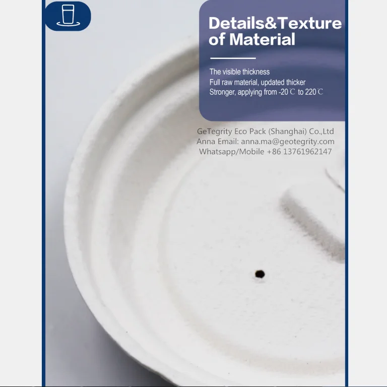 Lid for coffee to go cups Deckel fur Coffee To Go Becher 100% compostable 80mm eco packaging bagasse lid cane sugarcane lid