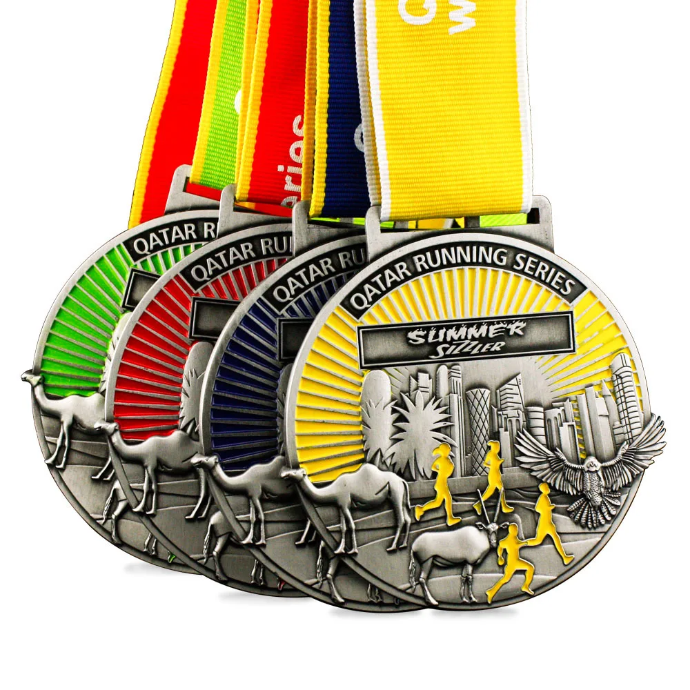 Cheap Price Medal Manufactures Antique Gold Plated Custom Design Sports Race Award Medals