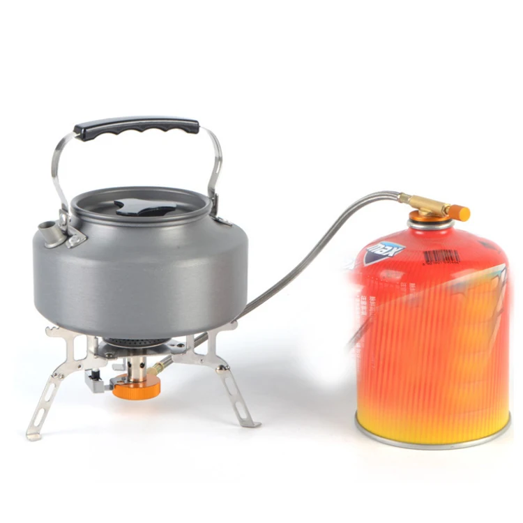 RTSJY-646 Wholesale split stainless steel Portable Collapsible Lotus Windproof Outdoor Backpacking Gas Camping Stove