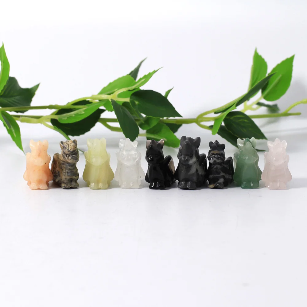 Wholesale Natural Rose Quartz Dragon Carving Healing Stones Clear Crystal for DIY Gifts