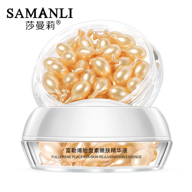 Fullerene Placenta  Skin Rejuvenation Serum Essence Capsule  Skin Care Beauty Products
