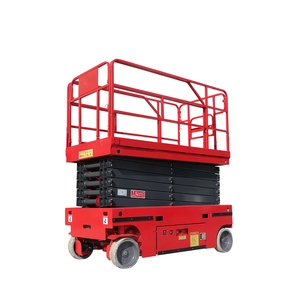12m Self-Propelled Elevated Work Platform Battery Drive Hydraulic Lifting Scaffold Platform