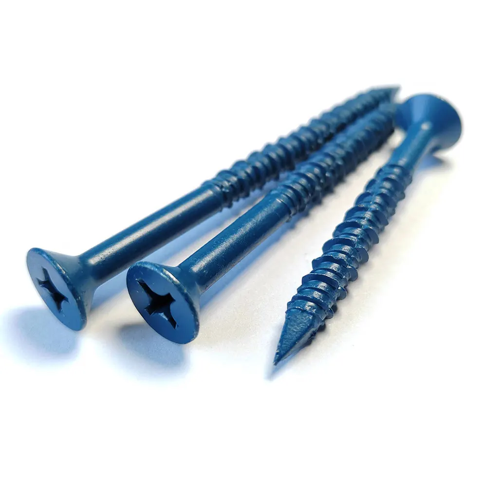 1/4 3/16 Inch Custom Tapcon Hex Head Blue Concrete Screw Slotted Concrete Anchor Screws