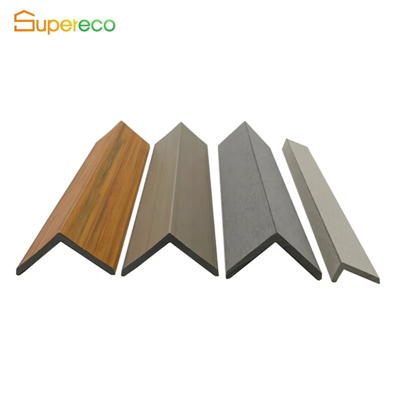 Wood plastic composite decking flooring L corner60*60mm outdoor WPC decking edge cover for end cover L corner for wall panel