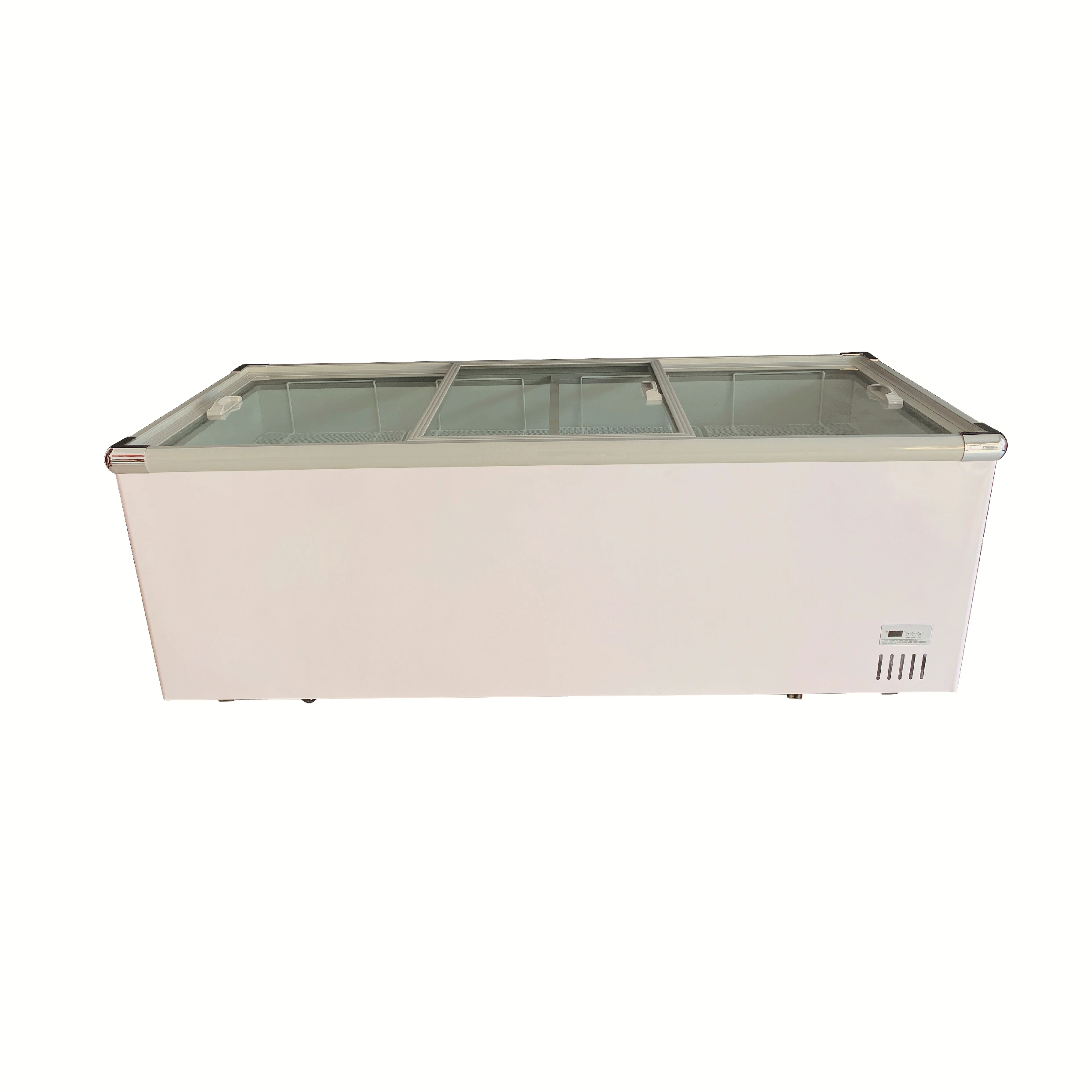 Special Hot Selling Fruit Cut Fresh Open Supermarket Double Step Air Curtain Astech Horizontal Freezer