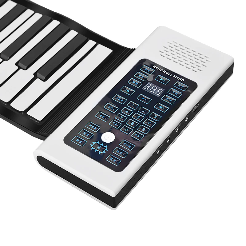 Portable 88 Keys Flexible Silicone ABS Portable Electronic piano Kids Soft Keyboard Roll Up Piano