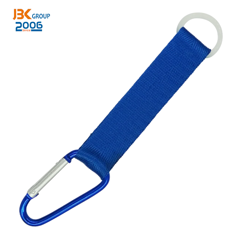 
custom printed polyester key ring wrist strap short lanyard for hand sanitizer 