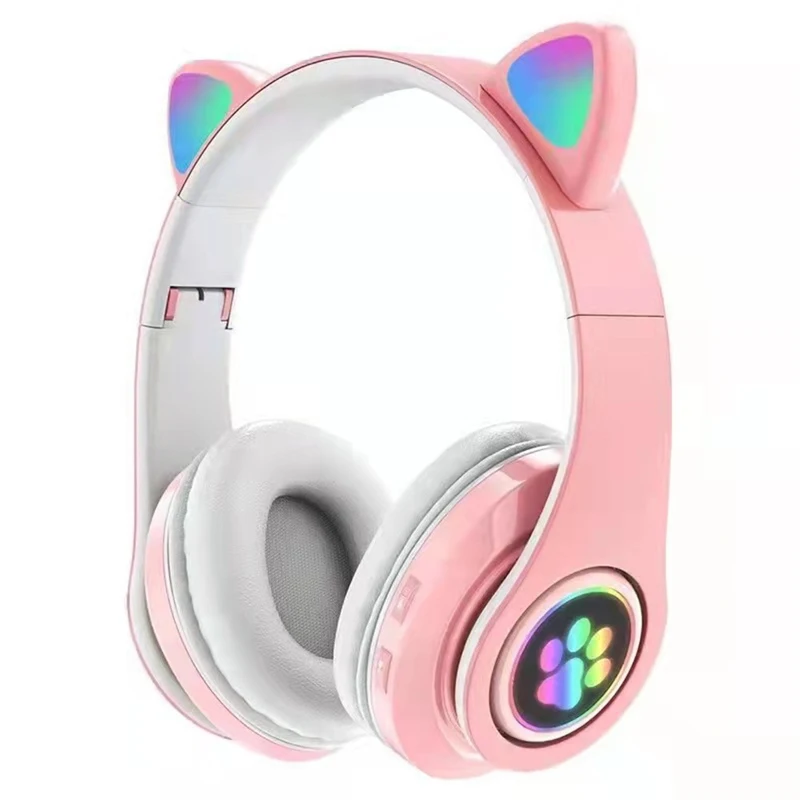 logo TWS oversize fone de ouvido sem fio headphone Kopfhorer gaming kids cartoon lucky cute cat bluetooth wireless headphones