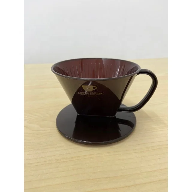 Chic Brown Color Coffee Goods Polypropylene Coffee Dripper Barista Cafe Restaurant K190-5 Coffee Dripper Brown