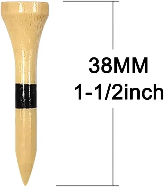 Golf Tees Durable Bamboo Tees  Friendly Biodegradable Material Reduce Friction Side Spin More Stable