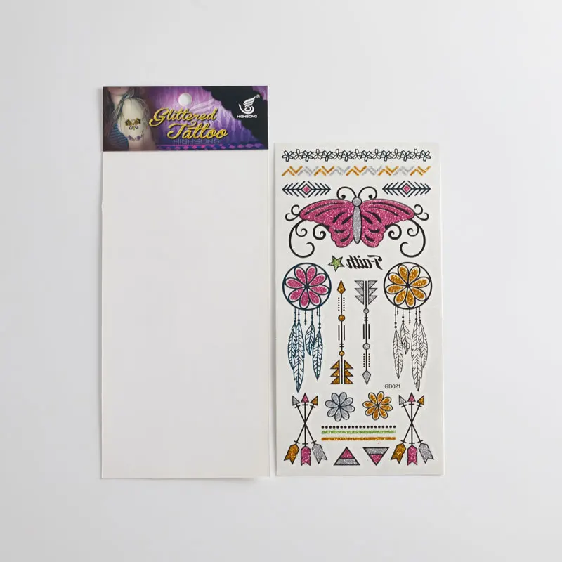 OEM Customized Tattoo Stickers For Bubble Gum Snacks Packing Available