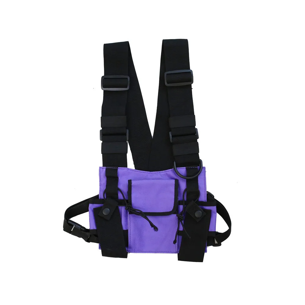 Unisex Tactical Chest Bag Streetwear Functional Chest Rig Bags Fashion Multifunction Cool Vest Hip Hop Bag Chest Pack Kanye West