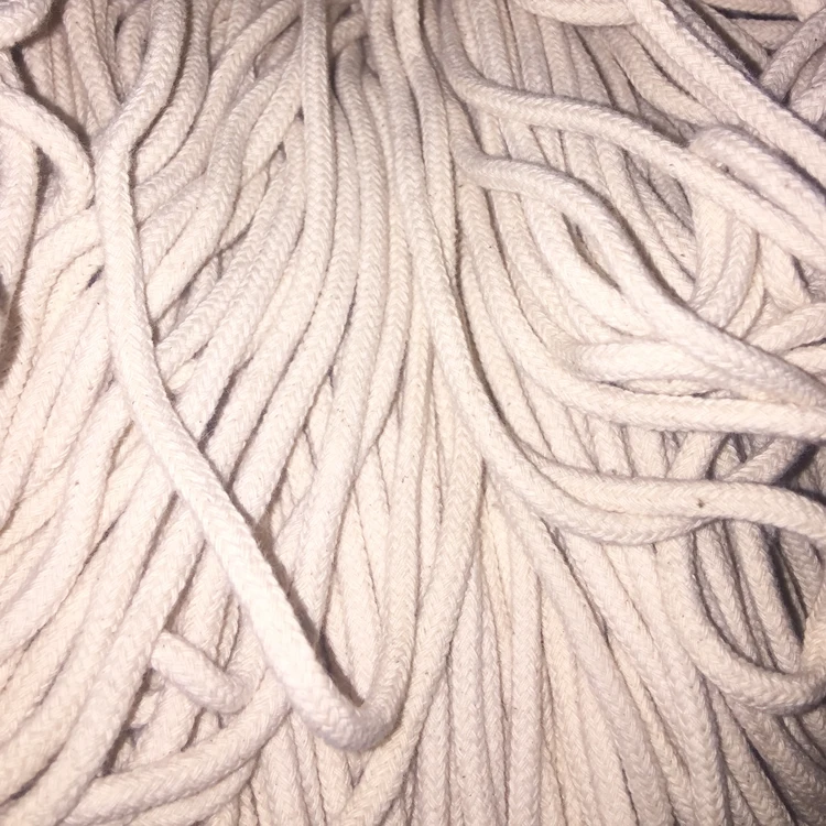 Wholesale wall decorative rope natural twisted macrame string white cotton cord