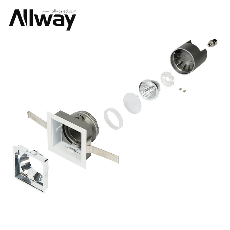Allway SKD New Style Anti Glare Dimming Fitting Ceiling Recessed 7 12 20 Watt Led Downl Lamp Housing