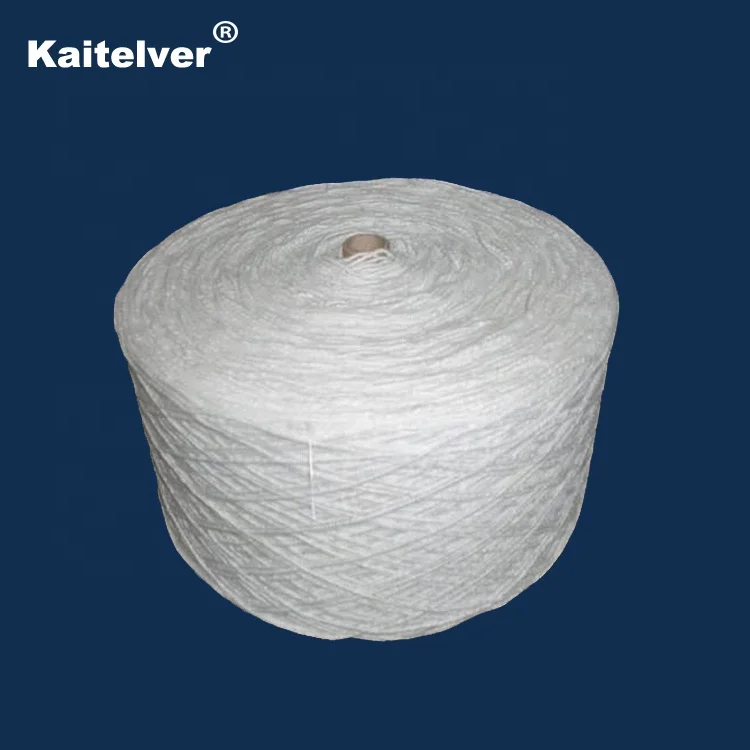 
Stainless steel wire & fiberglass reinforcement refractory fireproof ceramic fiber yarn 