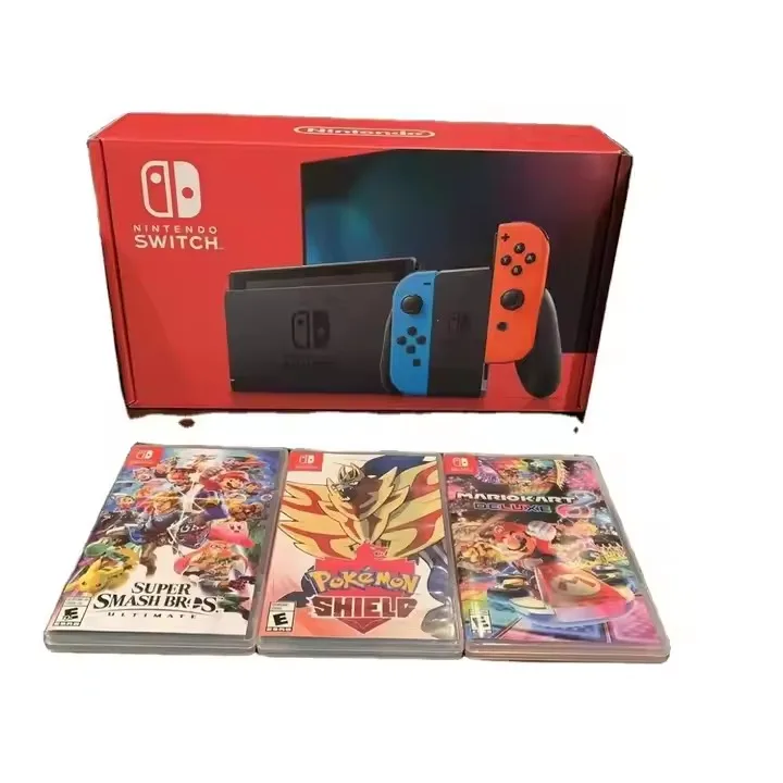 Лучшая цена оригинальный новый высококачественный переключатель Nintendos с неоновым синим и красным Joytick - Console
