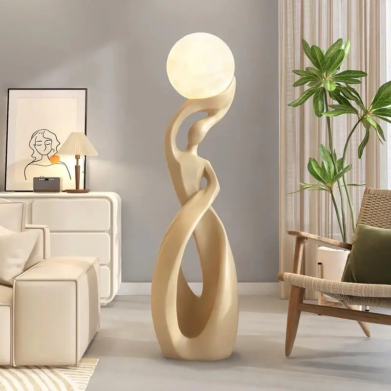 Customizable living room display luminous synthetic resin sculpture ornaments home decoration cartoon doll
