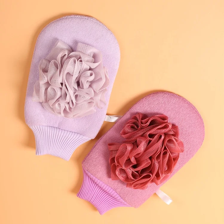 2024 Bathing Body Soft Foam Ball Whole Body Scrub Exfoliating Gloves Cleaning Body Viscose Fiber Exfoliating Gloves