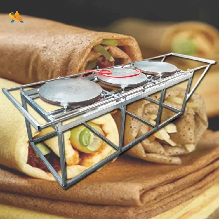 automatic flat arabic bread making machine Baked flat pancake maker hand push dosa baking machine