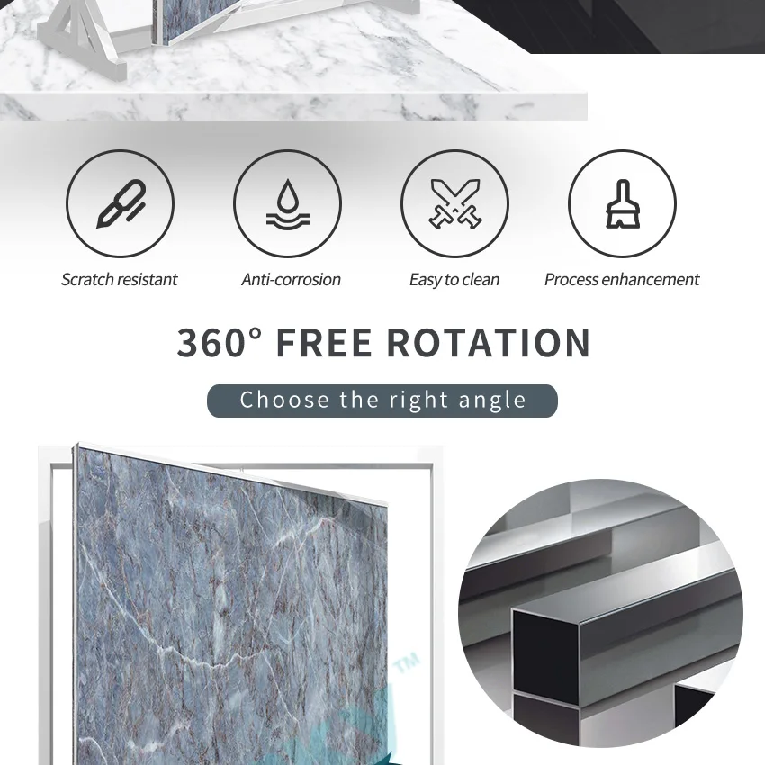 Floor Stand.Displays Metal Ceramic Marble Quartz Granite Exhibition Tile Sample Stand,Showroom Stone Display Rack