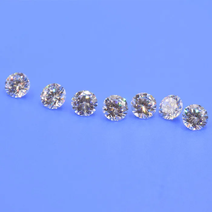 Raw Gemstones 4Mm 6Mm 8Mm 12Mm Cubic Zirconia Pvd Plating 3A 5A Grade Cubic Zirconia Cubic Loose Stone