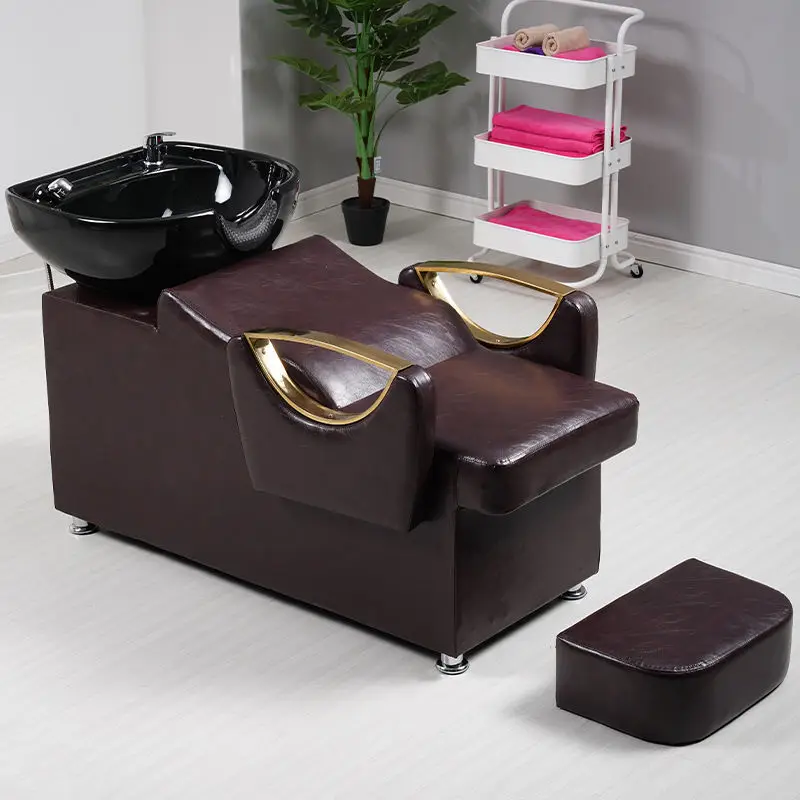 Hot Sale Salon Furniture Washing Hair Wash Basin Chair Massage Shampoo and