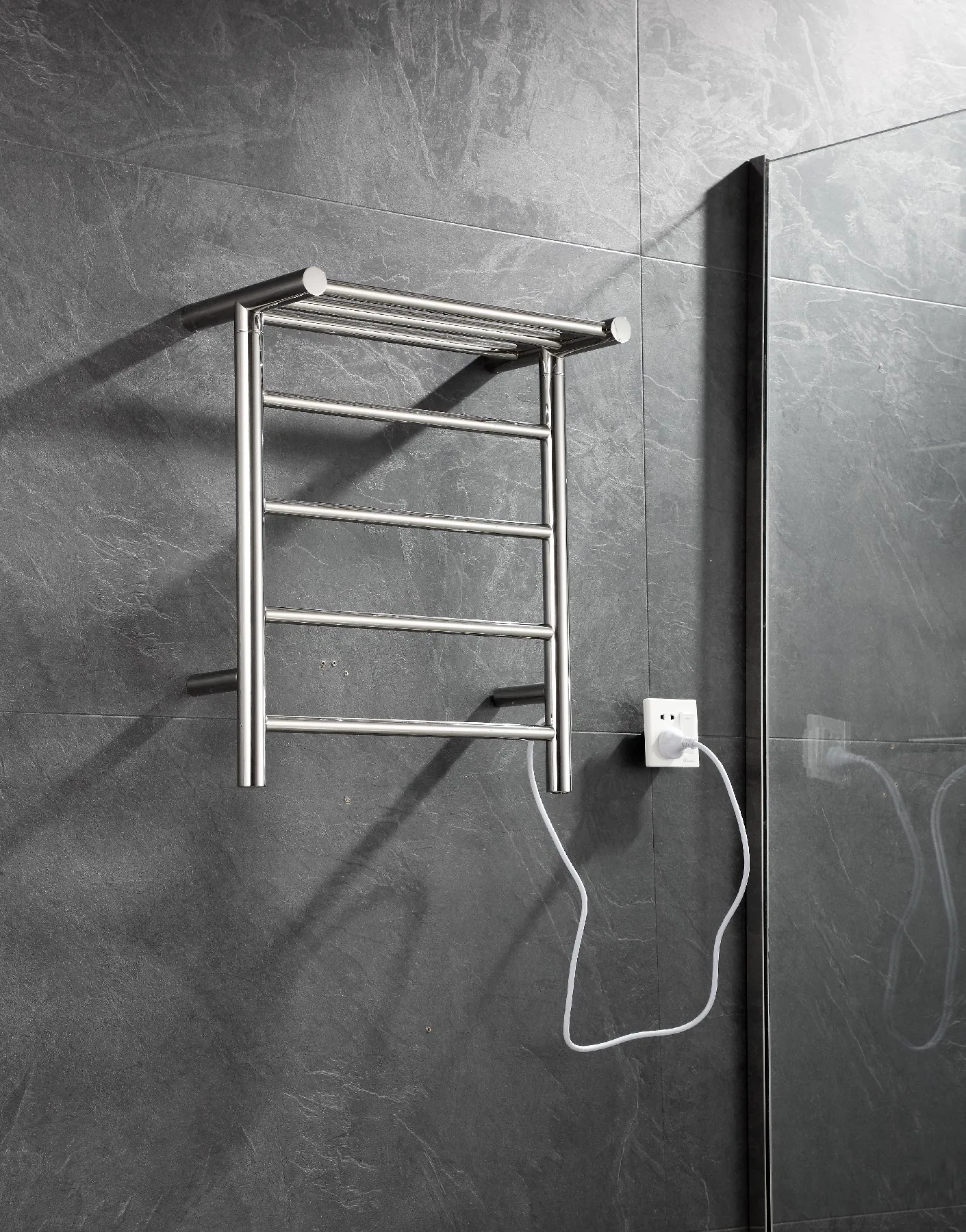 Household bathroom Stainless steel Wall Mounted towel rack constant temperature disinfection heating Towel Rail rack