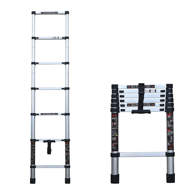 BOWEITI DT-200-30BK Cheap sliver Aluminum popular safety Telescopic step ladder