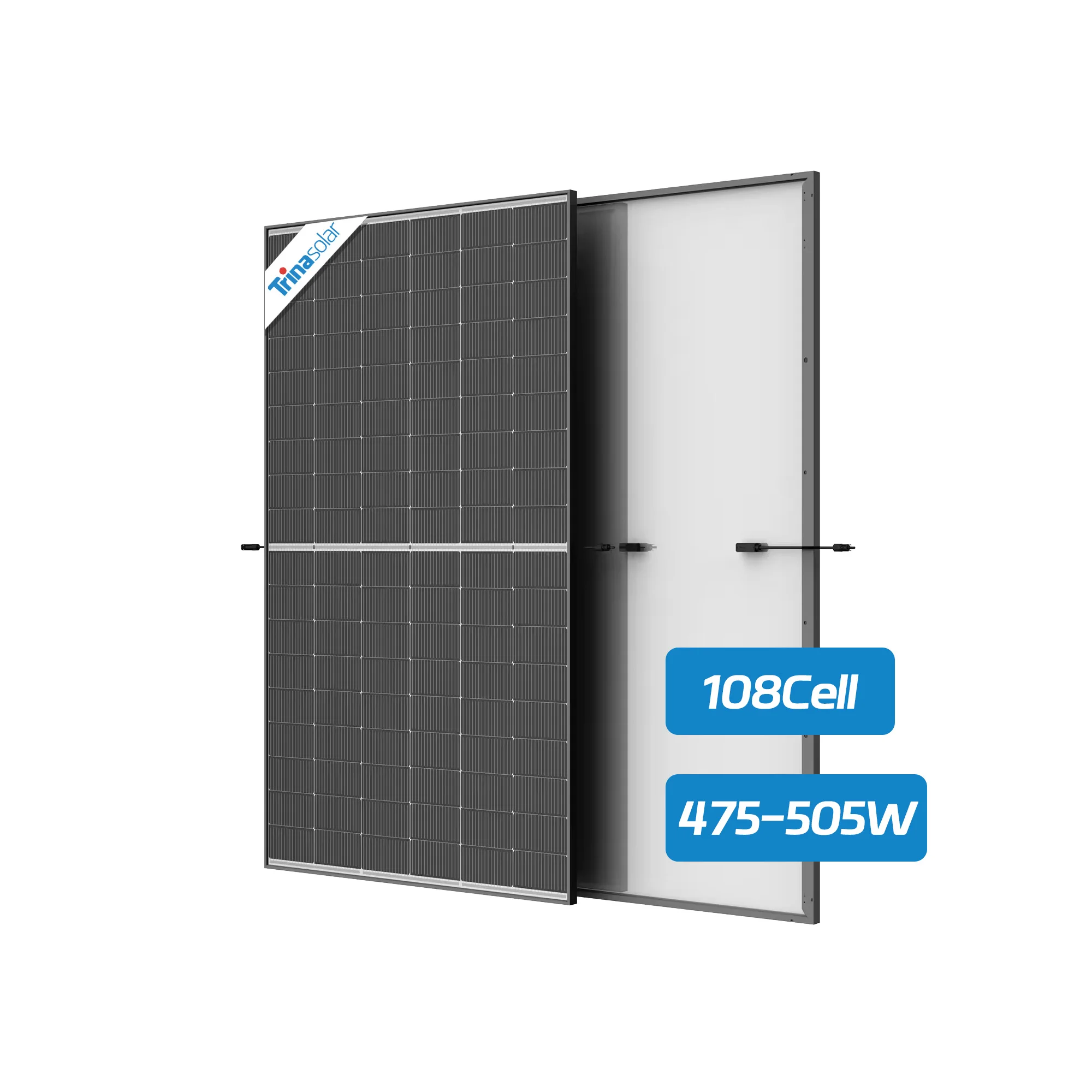 Trina VertexS+ 490W solar panel TSM-NEG18R.28 DUAL GLASS N type i-TOPCon MODULE with a quality assurance agreement