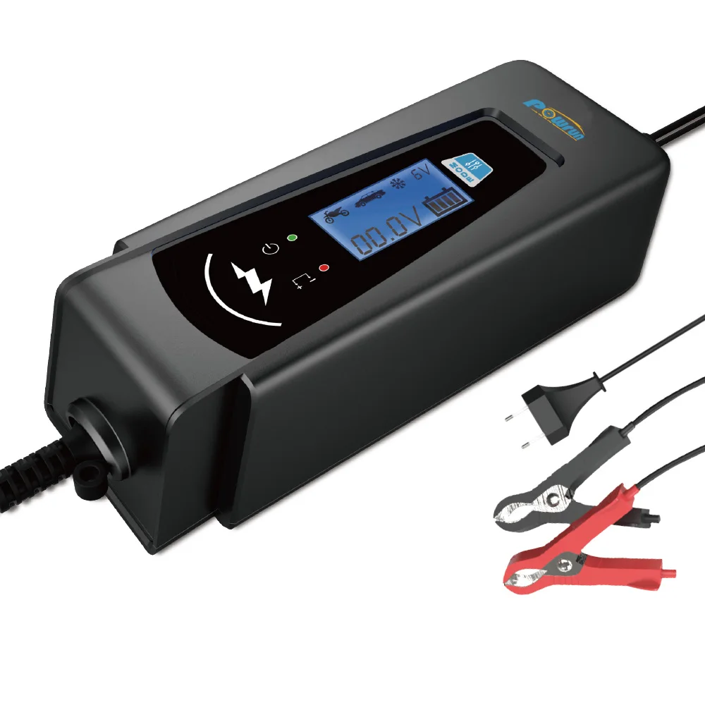 High quality automatic motorcycle car battery charger 12v