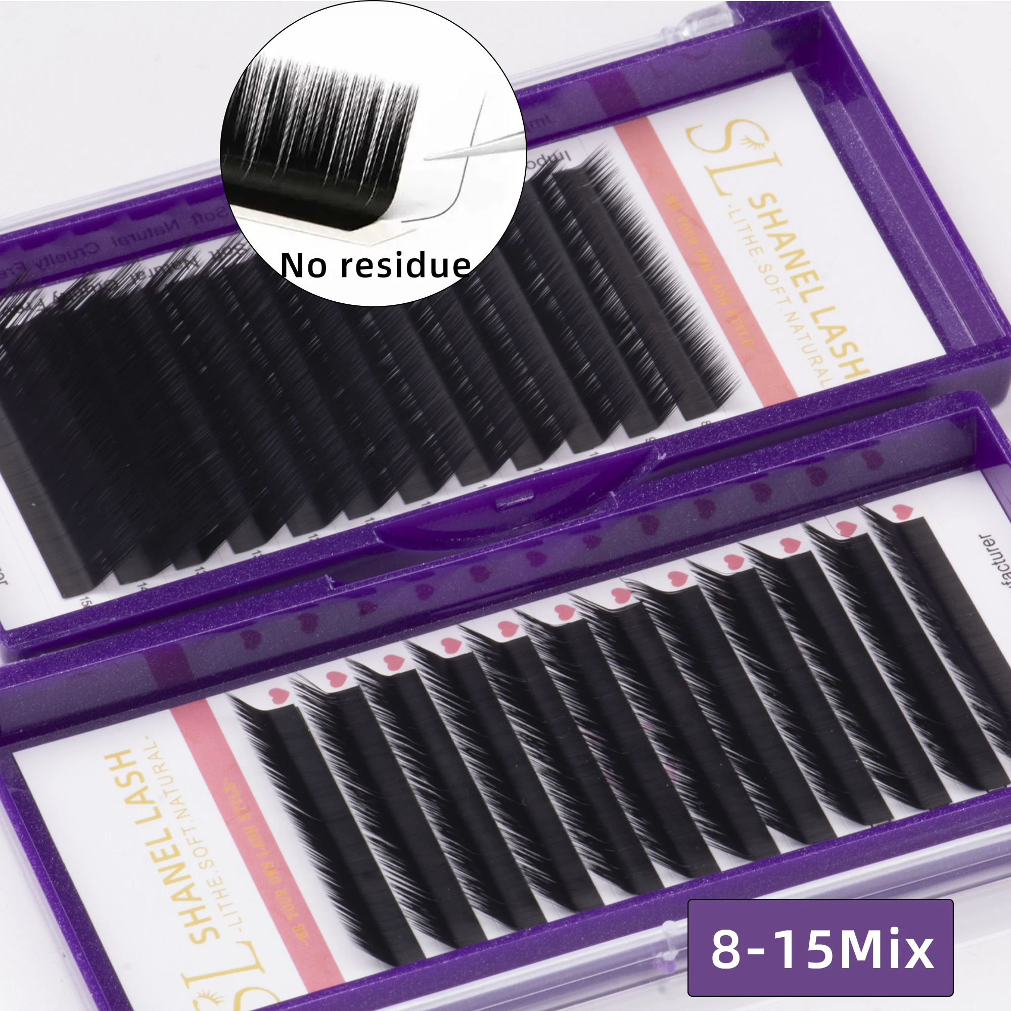 High Quality Individual Eyelash Extension Handmade L M Curl 0.07 Premium Mink Lashes Royal Mink Classic Volume Eyelash Extension