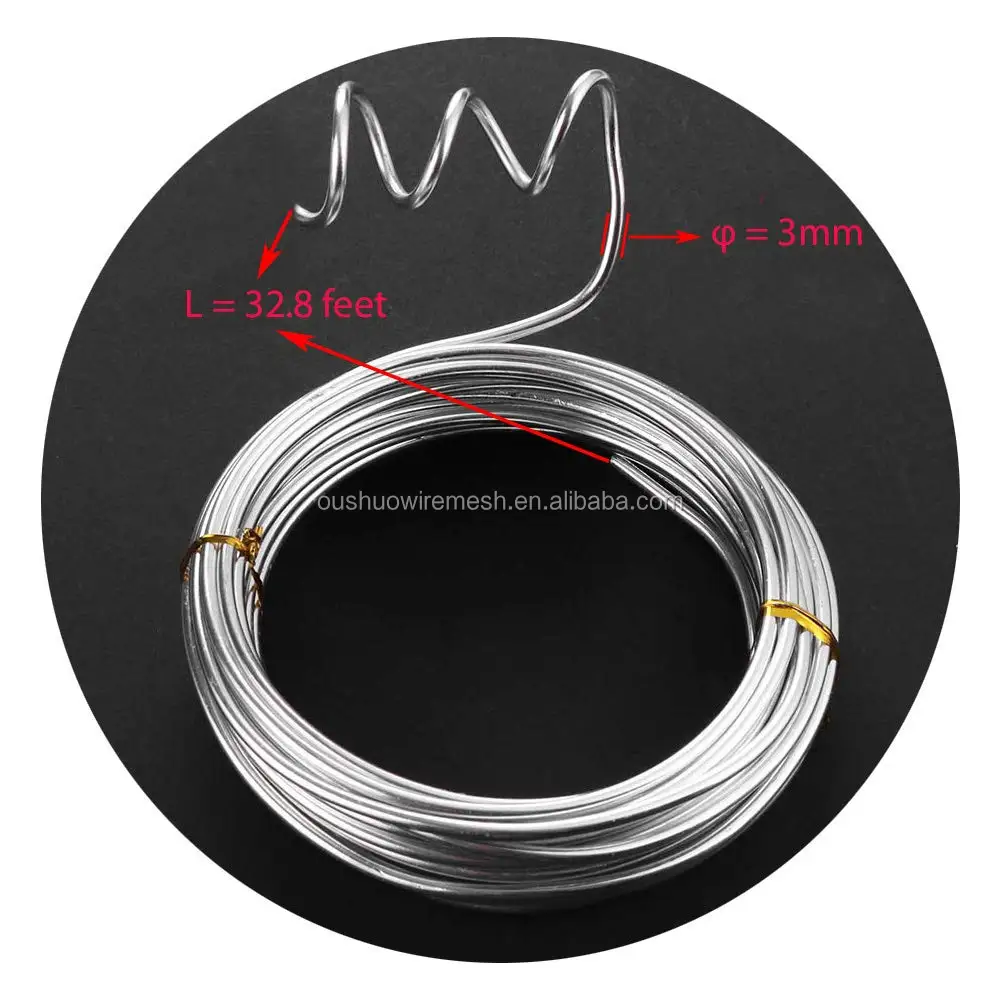 1mm 2mm 3mm anodized craft aluminum wire bonsai