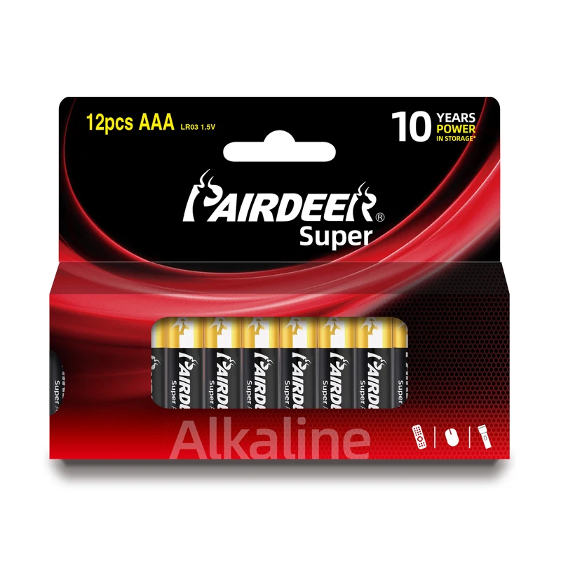 Pairdeer 1300mAh NO.7 zinc manganese 1.5v aaa am4 lr03 7# acumulador alcalino alkaline dry batteries battery