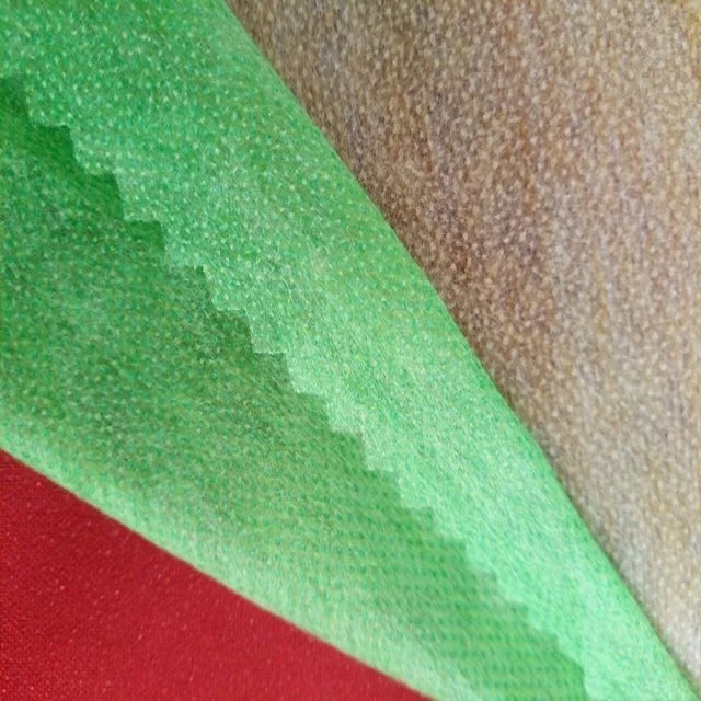 Eco-friendly Colorful Non-woven Adhesive Interlining PP Spun-Bond Viscose Technics Leaf Fabric