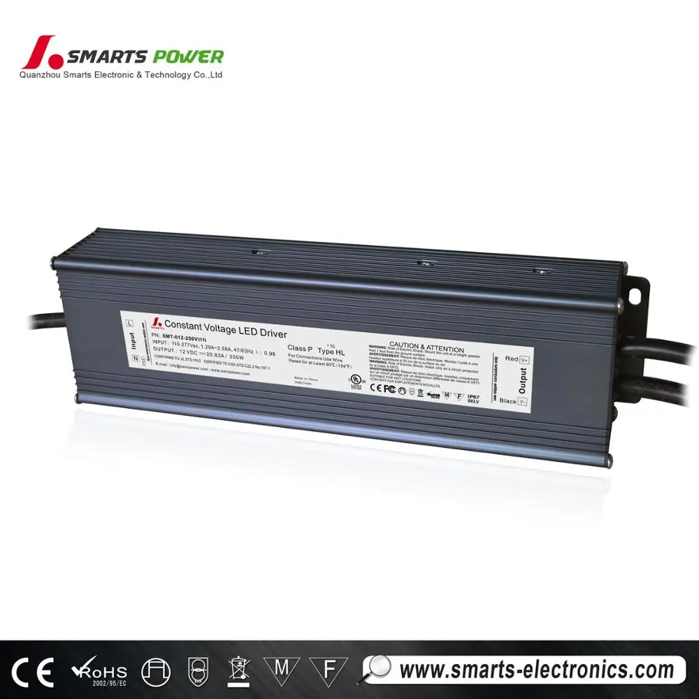 277VAC 150W Светодиодный драйвер постоянного напряжения производит с сертификацией UL сертификация
