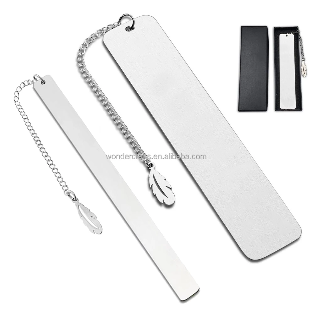 Cheap Gloss white blank dye sublimation printing rectangle metal blank bookmark , double sided metal sublimation blanks bookmark