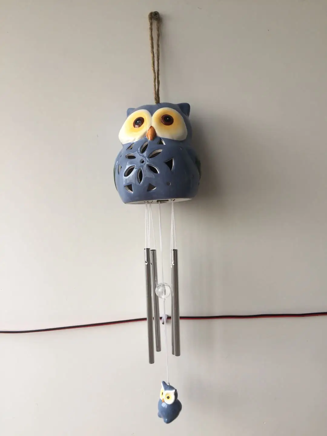 Custom garden decor  Ceramic Wind Bell Art Deco animal shaped Wind Chime for decoration