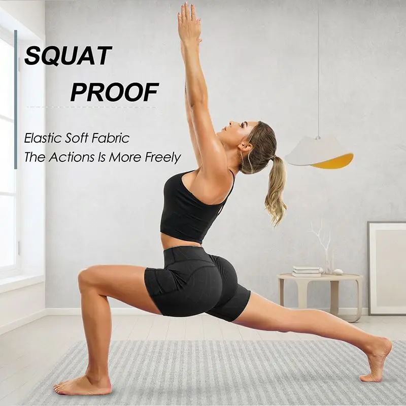 Women yoga sports shorts high waist super stretch summer running workout yoga biker shorts