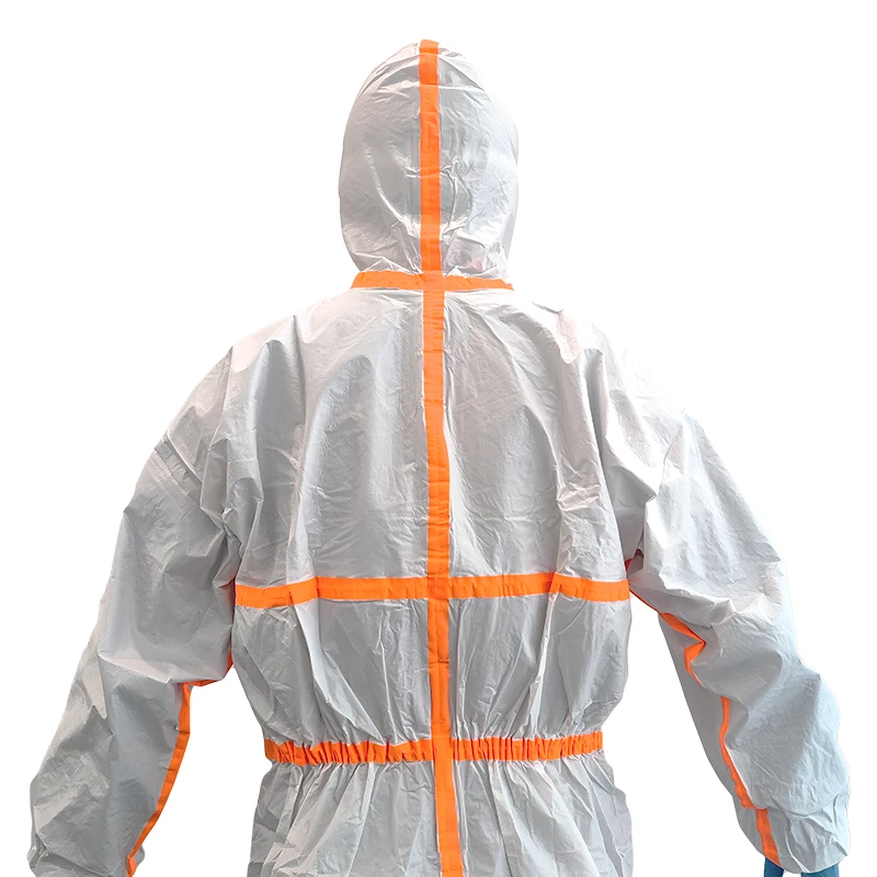 Промышленная химическая защитная одежда Hazmat Tyvek микропористый нетканый материал комбинезон с лентой для аэрозольной краски