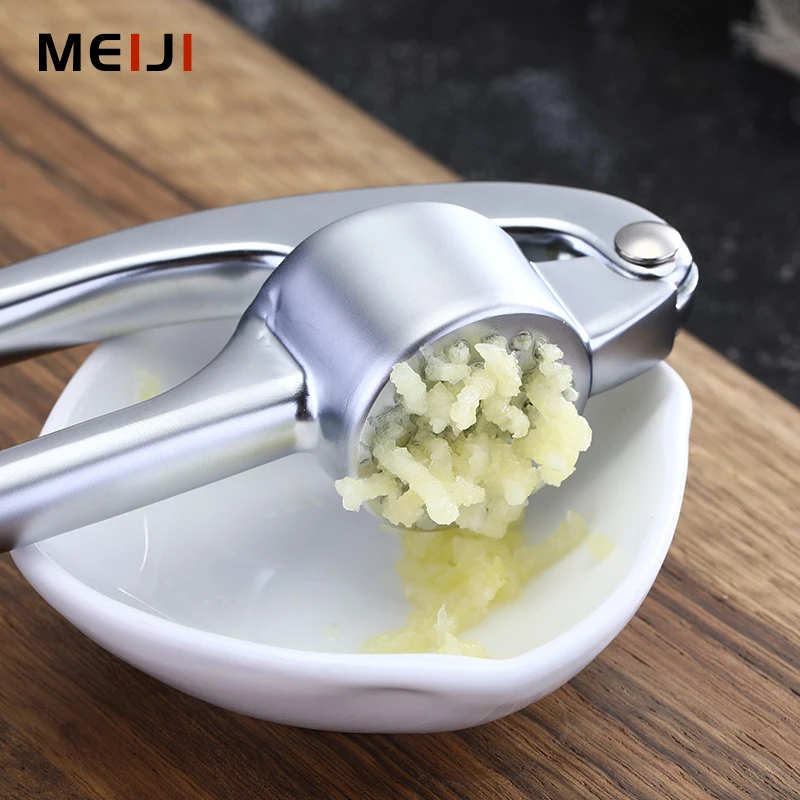 MEIJI Top Seller Manufacturers Premium Garlic Press Zinc Alloy Garlic Crusher Press Manual Garlic Press