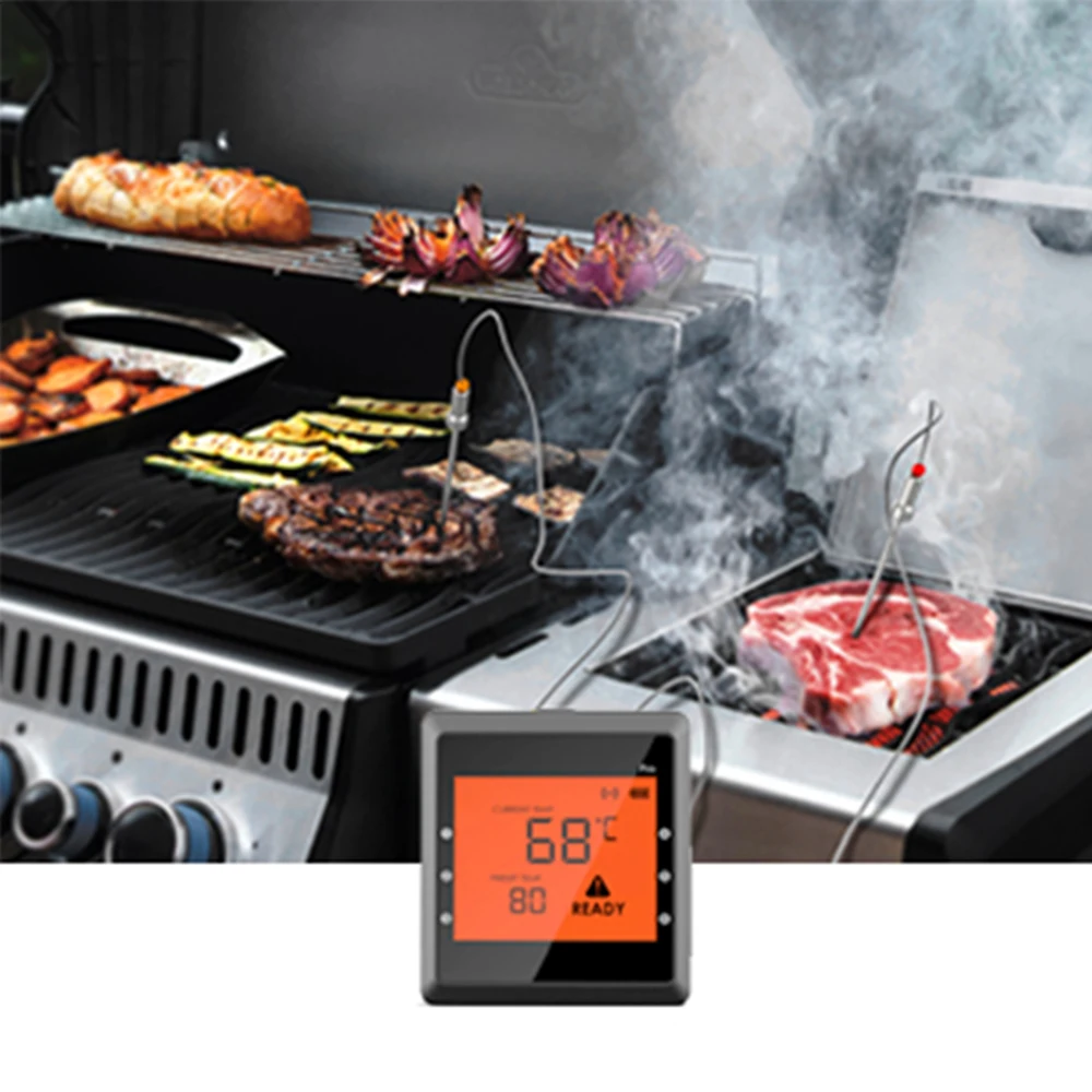 Digital Bluetooth Wifi Termometro De Cocina Grill Food Meat Thermometer With Multiple Stainless Steel Probe Pro-03